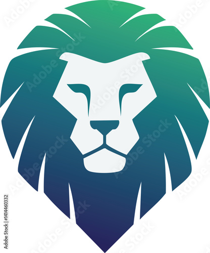 minimalist vector art logo illustration of Lion