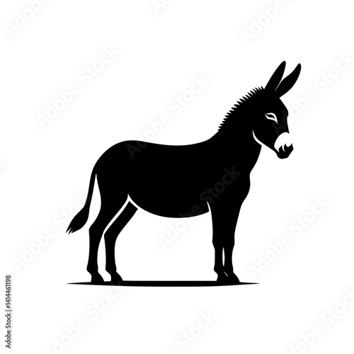 black and white donkey