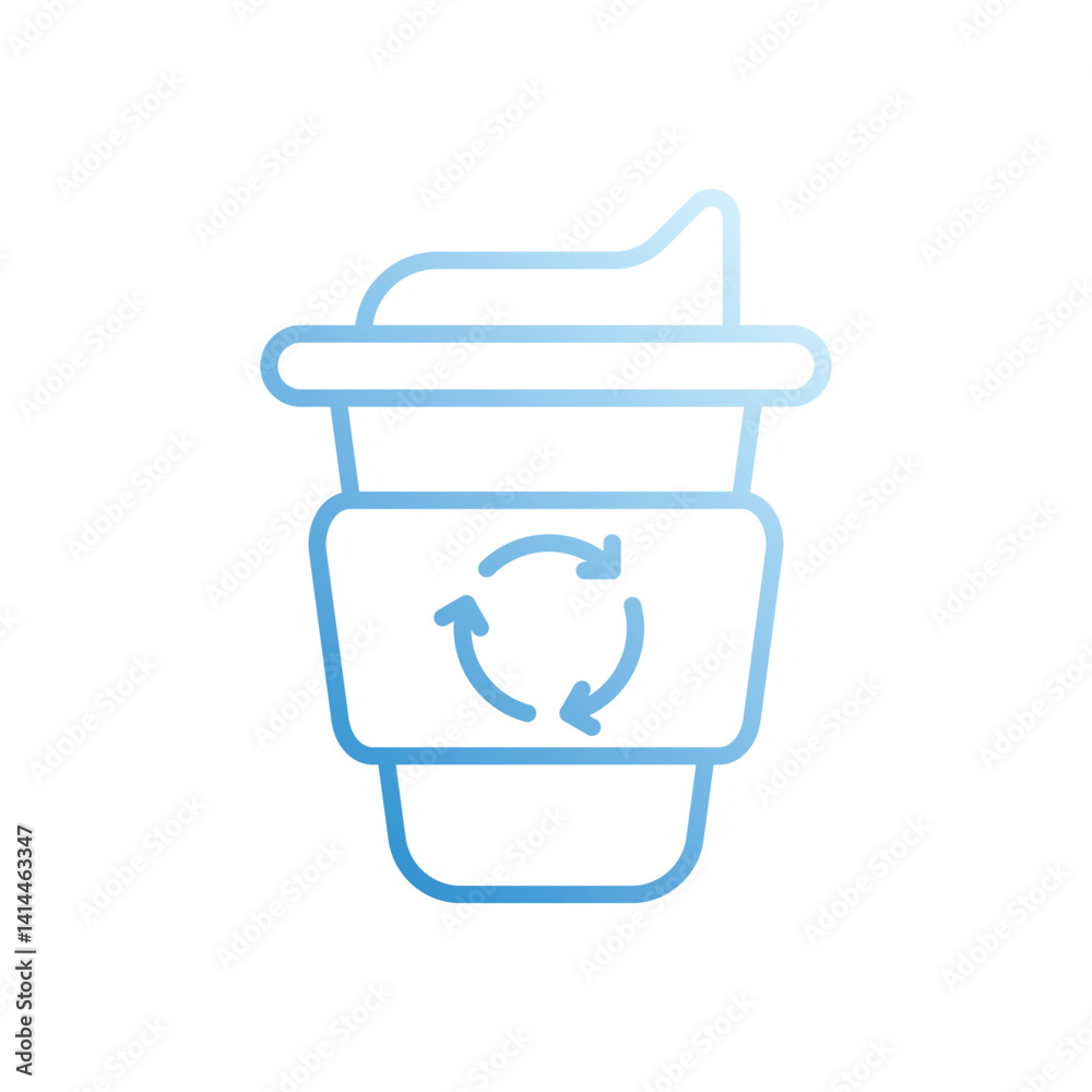 Paper Cup vector icon stock illustration Paper Cup vector icon stock illustration