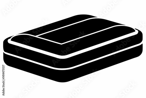 Air Mattress Silhouette Vector Illustration