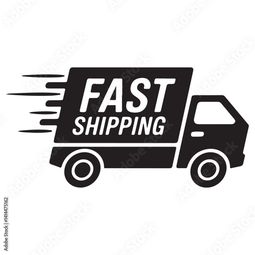 fast shipping  delivery car vector