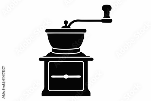 Bean Grinder Silhouette Vector Artwork
