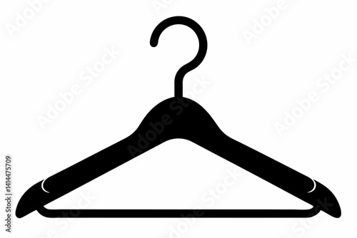 Clothes Hanger Silhouette Vector Illustration