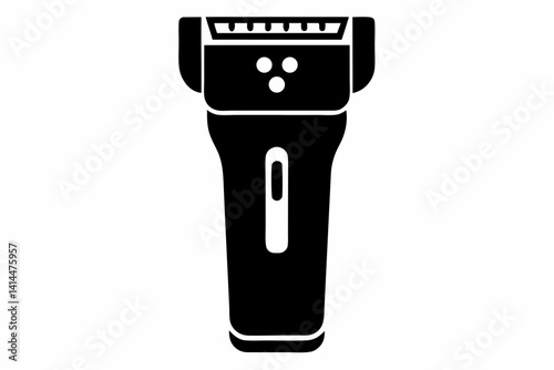 Electric Shaver Silhouette Vector Clipart