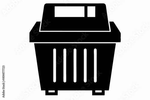 paper shredder silhouette vector illustration black