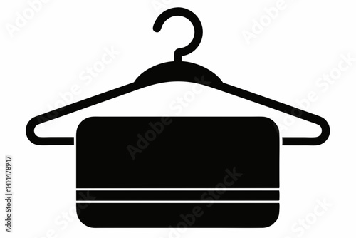 towel hanger silhouette vector illustration black
