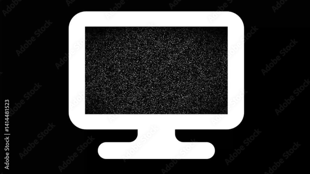 tv screen noise glitch effect. Glitch static white noise television . Tv no signal. Noise overlay texture pattern.