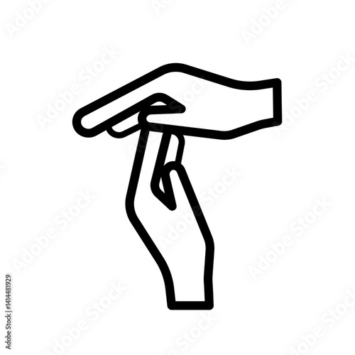 timeout gesture – vector icon.
