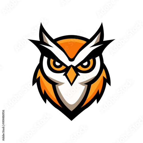 Vector illustration of an owl head mascot logo
