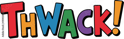 Colorful "Thwack!" Comic Book Sound Effect