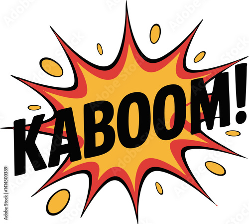 Kaboom! Comic Book Explosion Vector Illustration