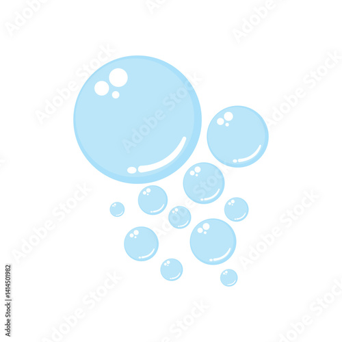 bubble water soap vector design logo concept idea