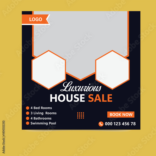 Modern Home for Sale Social Media Post Real Estate Design