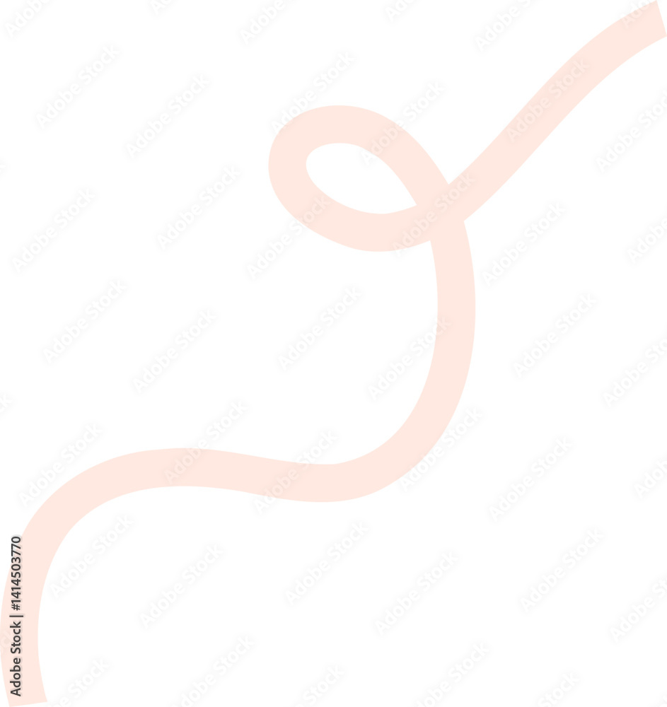 Twisted Curly Line Shape