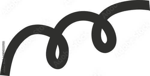 Looped Curved Line Accent
