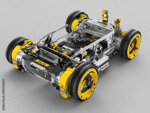 Modular Robotic Arm Welding Car Chassis with Collaborative Robot and Digital Twin Interface Overlay