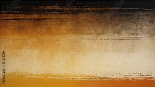 Black brown orange mustard gold yellow beige white abstract background. Color gradient ombre. Line stripe. Noise grain mesh old vintage burnt. Paper canvas. Autumn Halloween. Blank template. Design.  