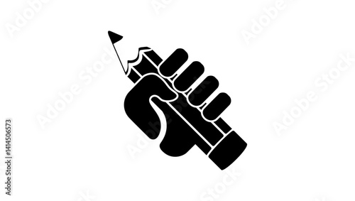 self-expression symbol , black isolated silhouette