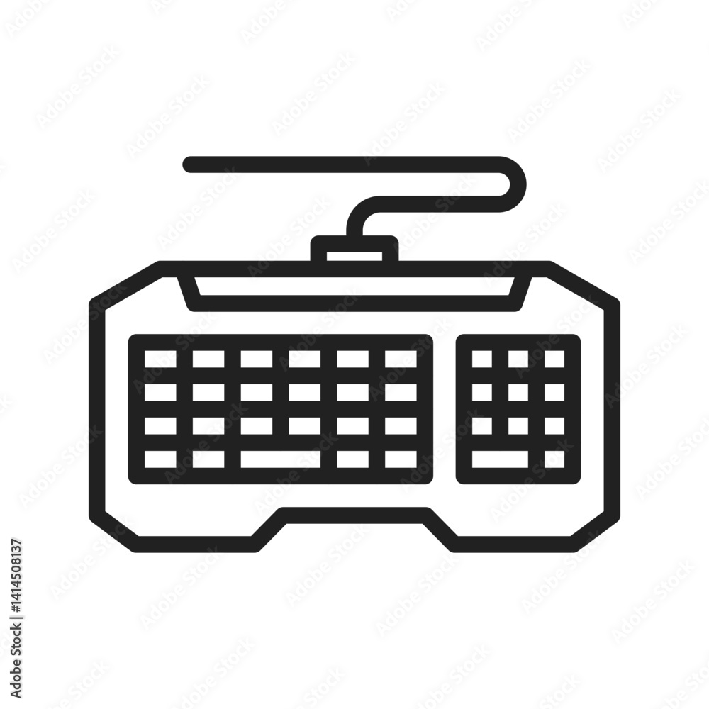 Keyboard icon vector image. Suitable for mobile apps, web apps and print media. Keyboard icon vector image. Suitable for mobile apps, web apps and print media.