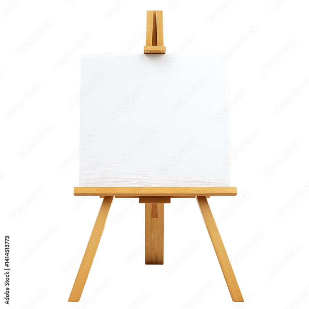 easel with blank canvas easel with blank canvas