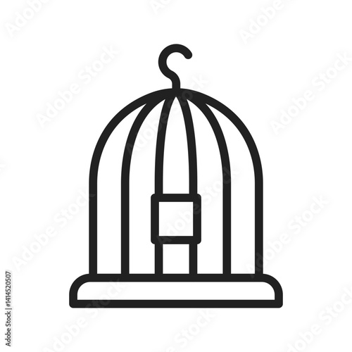 Birdcage icon vector image. Suitable for mobile apps, web apps and print media.