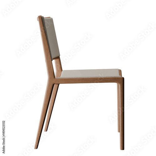 wooden chair with transparent background