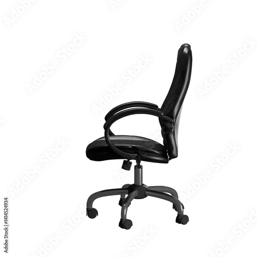 black chair with transparent background