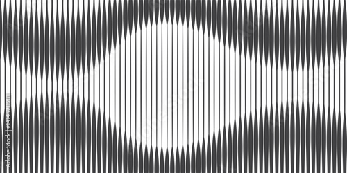 Abstract art geometric background with vertical lines. Optical illusion with waves