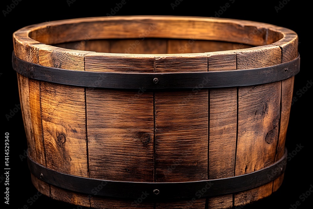 Wooden Barrel Studio Shot Wooden Barrel Studio Shot