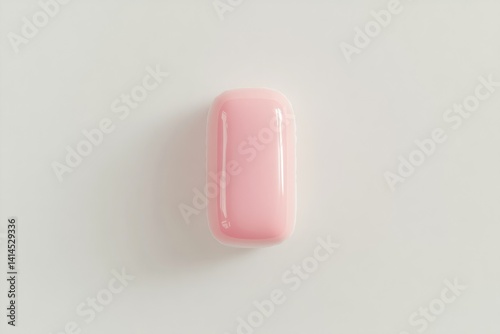 Obraz na płótnie Top View of Pink Unwrapped Stick Chewing Gum on a Plain Background for a Fresh and Sweet Treat w salonie