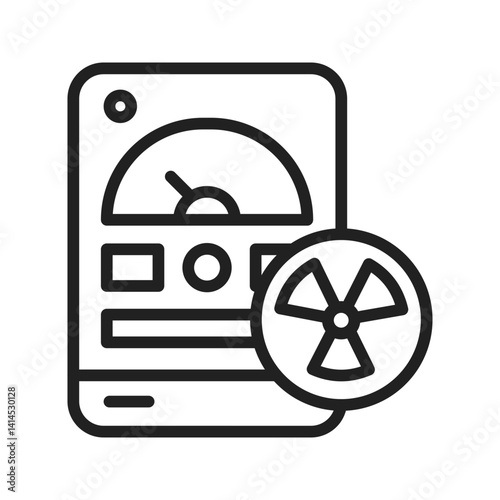 Dosimeter icon vector image. Suitable for mobile apps, web apps and print media.
