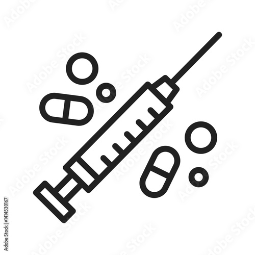 Drug icon vector image. Suitable for mobile apps, web apps and print media.