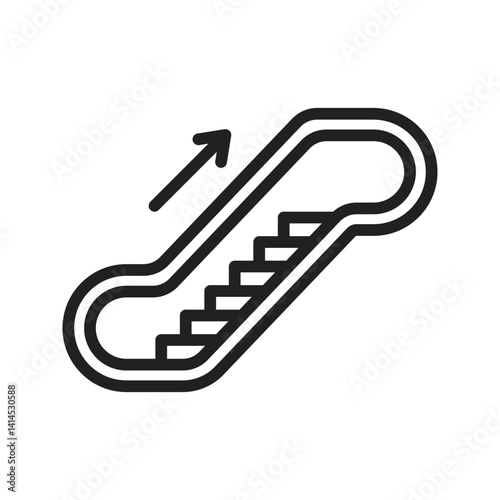 Escalator icon vector image. Suitable for mobile apps, web apps and print media.