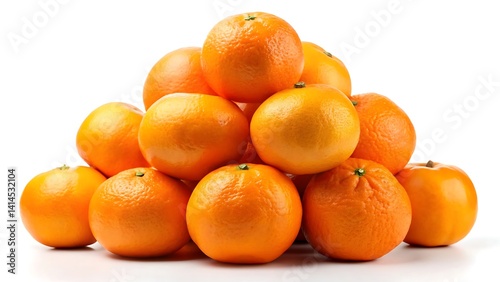 a stack of oranges against a white background