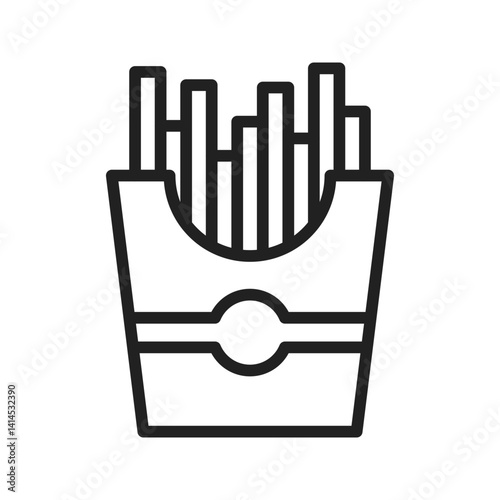 French Fries icon vector image. Suitable for mobile apps, web apps and print media.