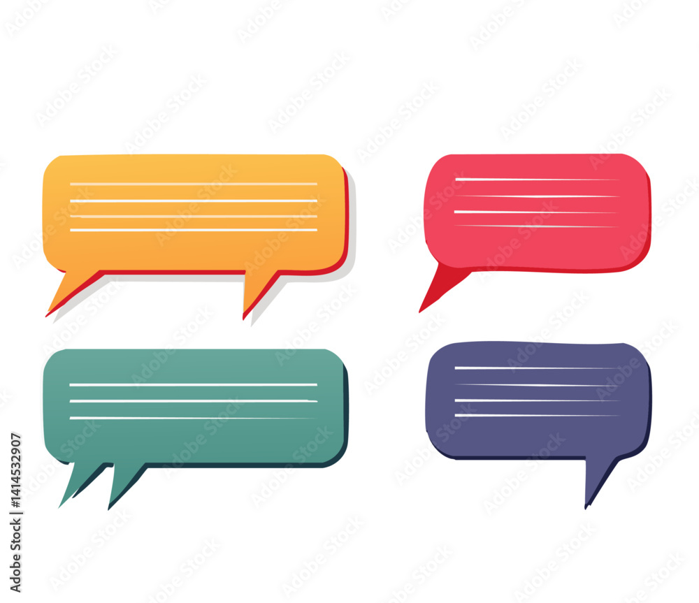 Colorful Speech Bubbles Floating in a Surreal Landscape at Sunset with Communication Concept
Colorful Speech Bubbles Floating in a Surreal Landscape at Sunset with Communication Concept
