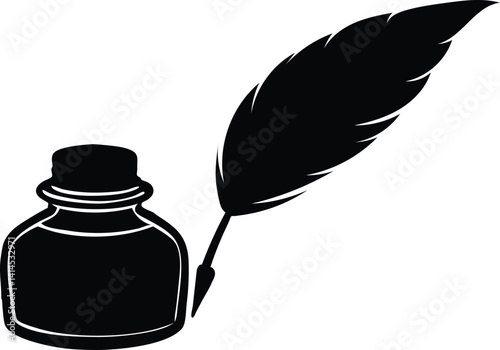 watercolor ink bottle icon