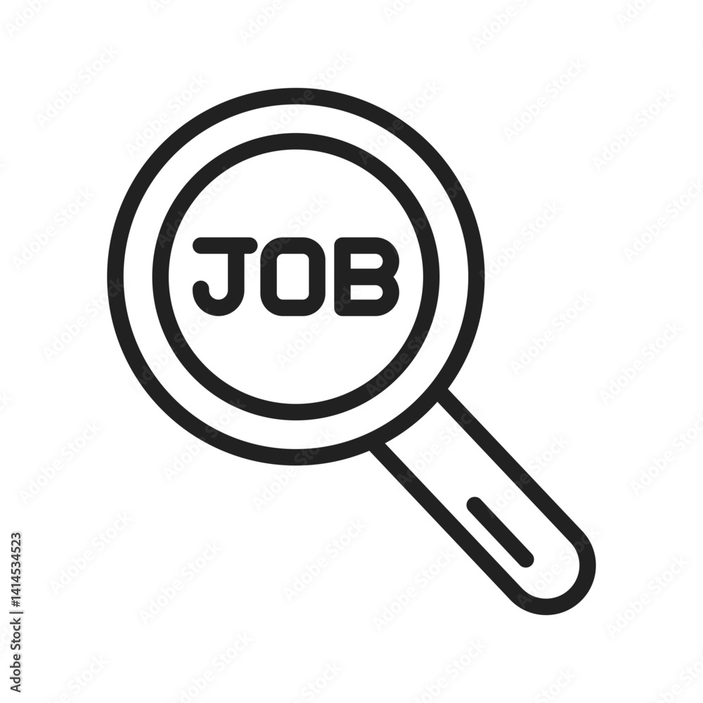 Job Search icon vector image. Suitable for mobile apps, web apps and print media. Job Search icon vector image. Suitable for mobile apps, web apps and print media.