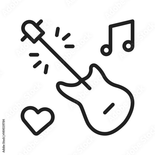 Love Songs icon vector image. Suitable for mobile apps, web apps and print media.