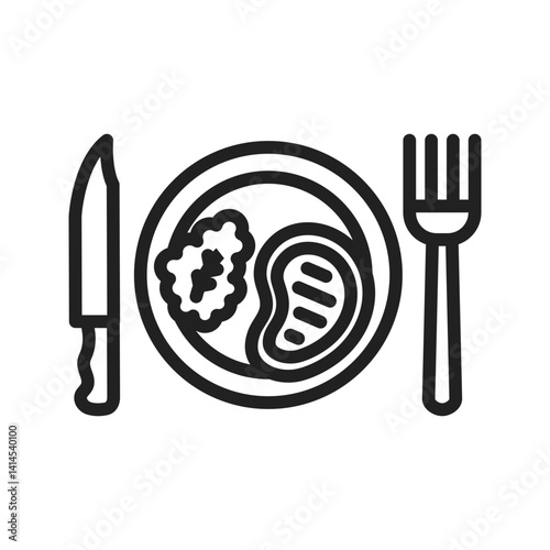 Meals icon vector image. Suitable for mobile apps, web apps and print media.
