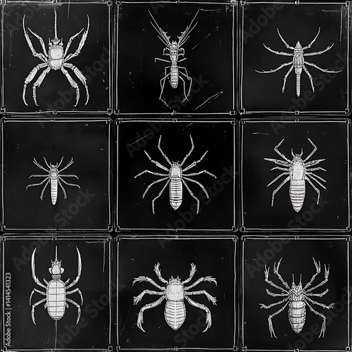 Antique Insect Specimens Display