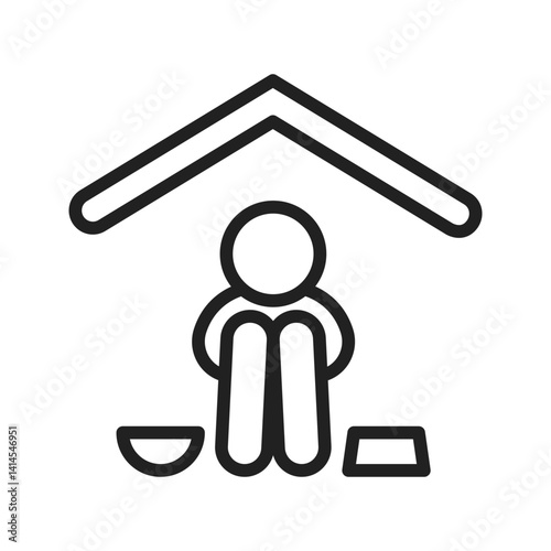 Shelter icon vector image. Suitable for mobile apps, web apps and print media.