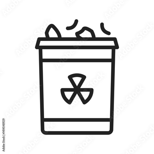 Toxic Waste icon vector image. Suitable for mobile apps, web apps and print media.