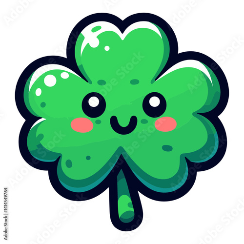 Cute Lucky Shamrock Illustration