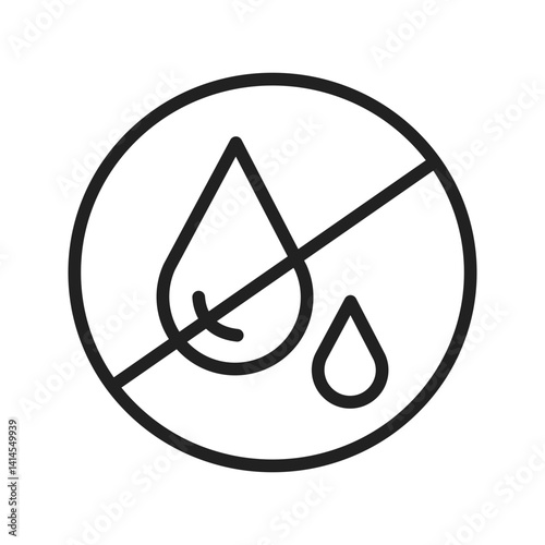 Water Scarcity icon vector image. Suitable for mobile apps, web apps and print media.