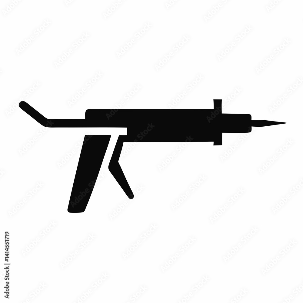Caulking Gun Silhouette Vector Illustration For Construction And Home Improvement Projects Caulking Gun Silhouette Vector Illustration For Construction And Home Improvement Projects