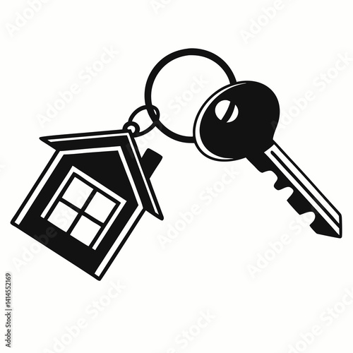 House Key Vector Illustration For Real Estate And Property Concepts