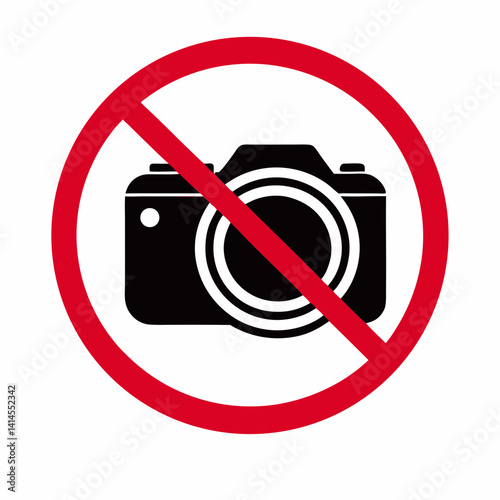 Photography Not Allowed Camera Forbidden Symbol No Photo Sign Icon Vector