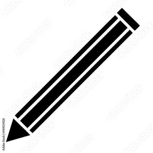 Simple Black Pencil Icon Vector Illustration For Design And Creative Projects