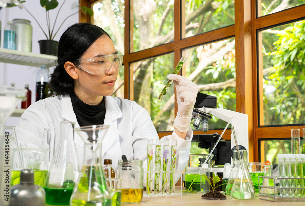 Doctor biotechnology working indoors laboratory research scientist to analyzing and development about seed and growth of herb for safety protect and education virus liquid Doctor biotechnology working indoors laboratory research scientist to analyzing and development about seed and growth of herb for safety protect and education virus liquid